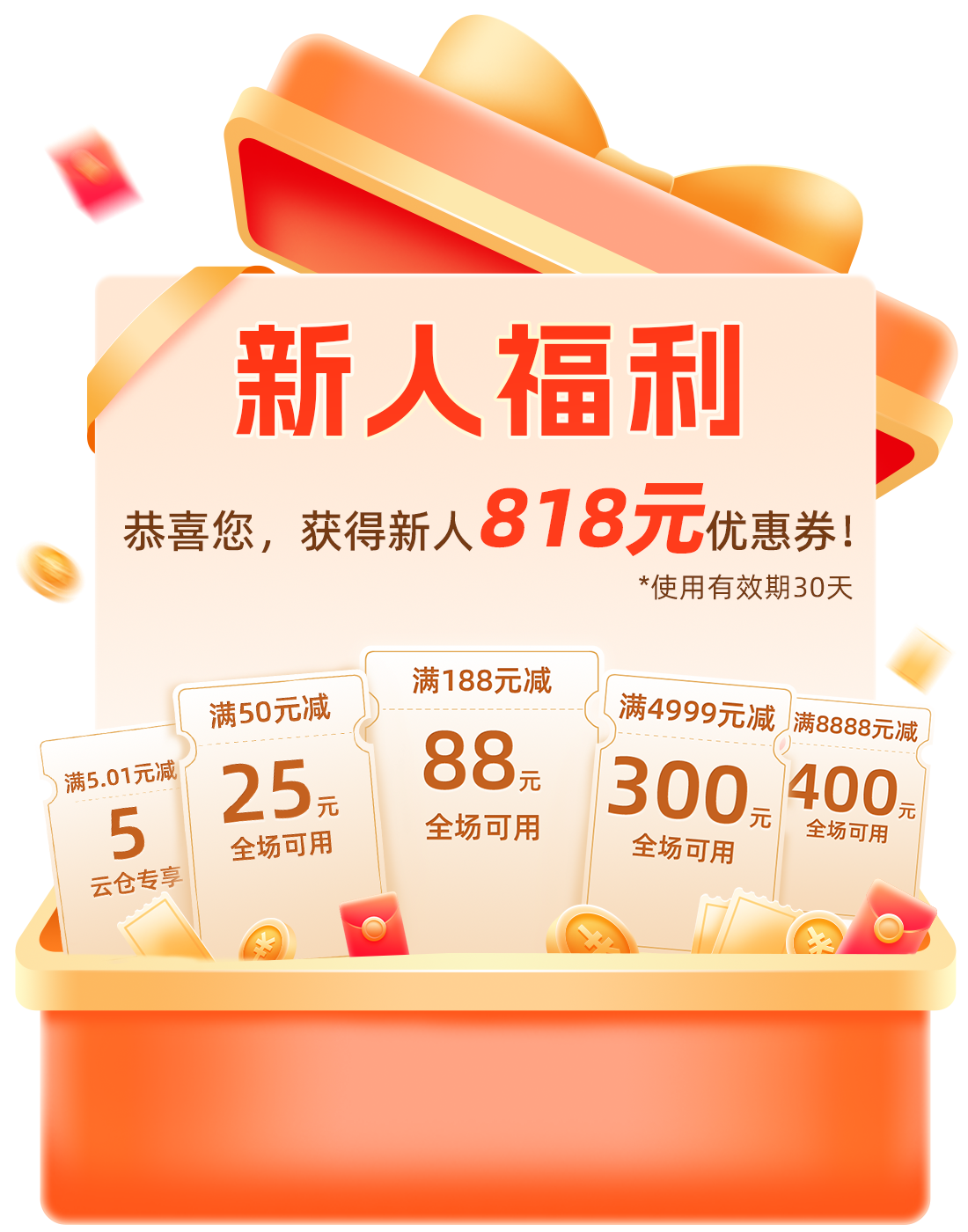 云汉芯城电子元器件采购网站新人福利